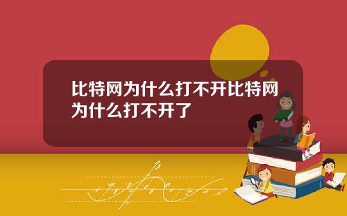 比特网为什么打不开比特网为什么打不开了