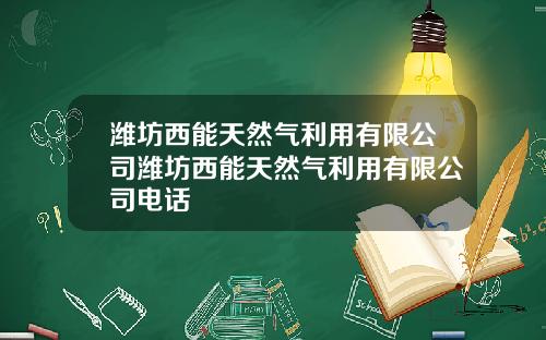 潍坊西能天然气利用有限公司潍坊西能天然气利用有限公司电话