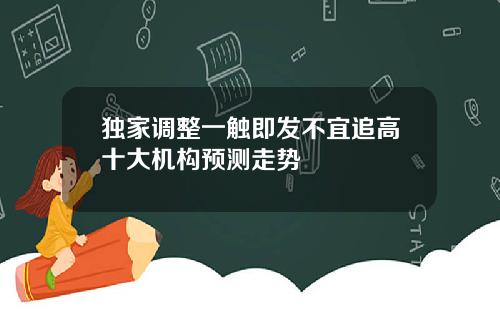 独家调整一触即发不宜追高十大机构预测走势