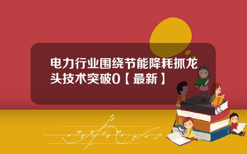 电力行业围绕节能降耗抓龙头技术突破0【最新】