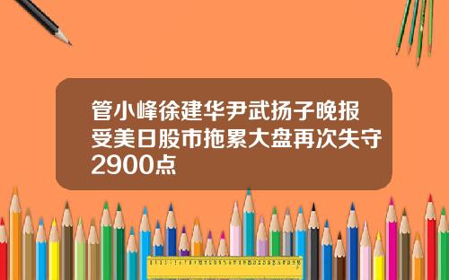 管小峰徐建华尹武扬子晚报受美日股市拖累大盘再次失守2900点