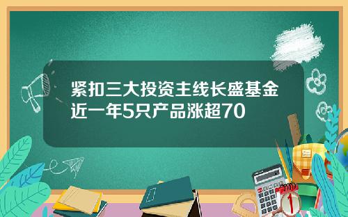 紧扣三大投资主线长盛基金近一年5只产品涨超70