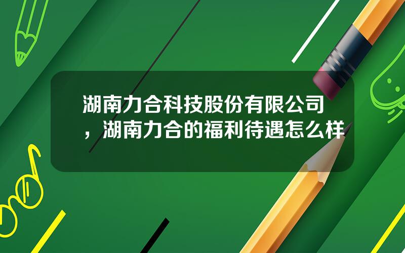 湖南力合科技股份有限公司，湖南力合的福利待遇怎么样