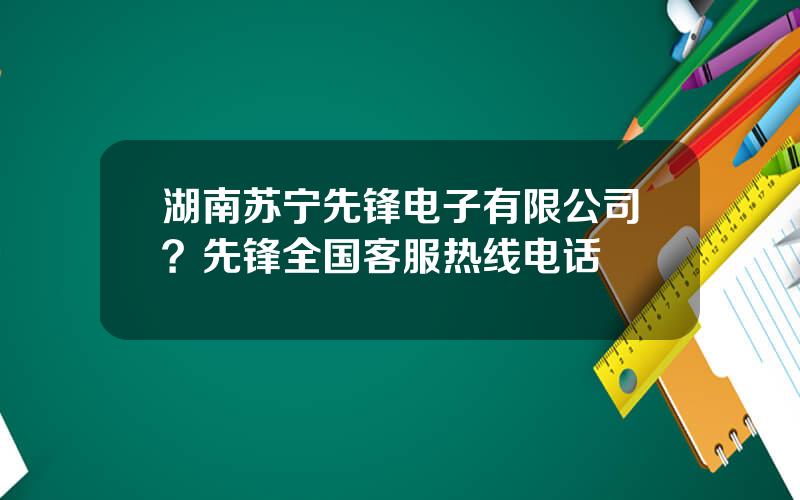 湖南苏宁先锋电子有限公司？先锋全国客服热线电话