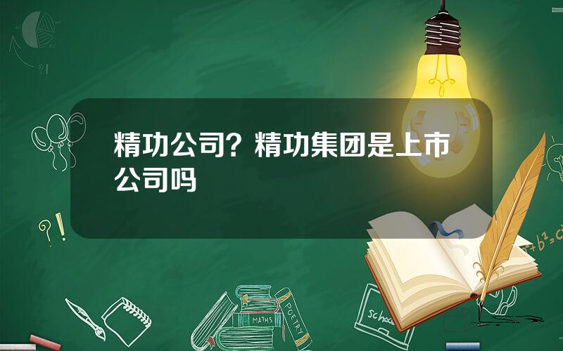 精功公司？精功集团是上市公司吗