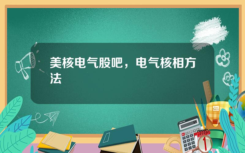 美核电气股吧，电气核相方法